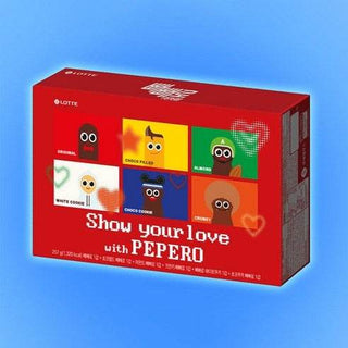 Pepero - 6 Set (Original + Chocofilled + Almond + Choco Cookie + White Cookie + Crunky) - Koreabe