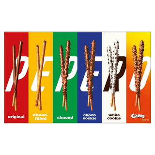 Pepero - 6 Set (Original + Chocofilled + Almond + Choco Cookie + White Cookie + Crunky) - Koreabe