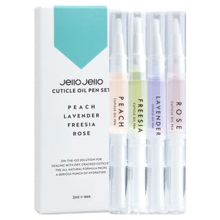Jello Jello - Cuticle Oil Pen Set (Peach, Lavender, Fressia, Rose)