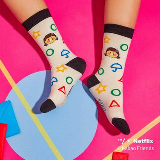Kakao - Netflix Squid Game X Kakao Friends Patterned Socks_Chunsik - Koreabe