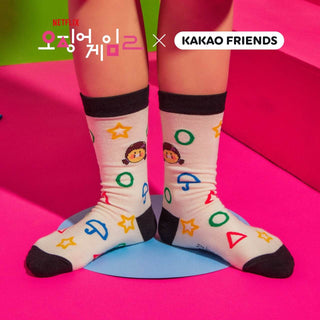 Kakao - Netflix Squid Game X Kakao Friends Patterned Socks_Chunsik - Koreabe