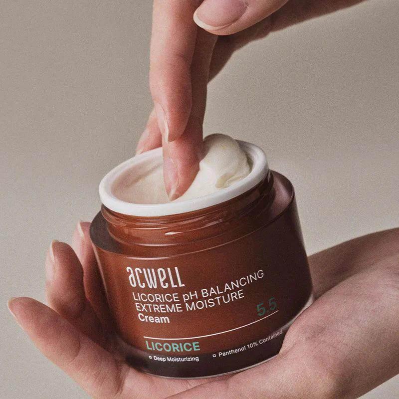 Acwell Licorine pH Balancing Extreme Moisture Cream 55 ml – Koreabe Acwell Licorine pH Balancing Extreme Moisture Cream 55 ml – Koreabe