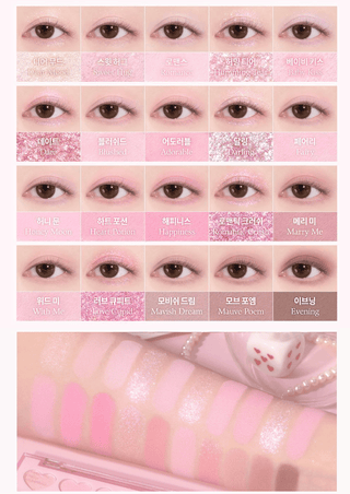 Dasique - Mood Shadow Palette Sweet Heart Collection - 7 Colors - Koreabe