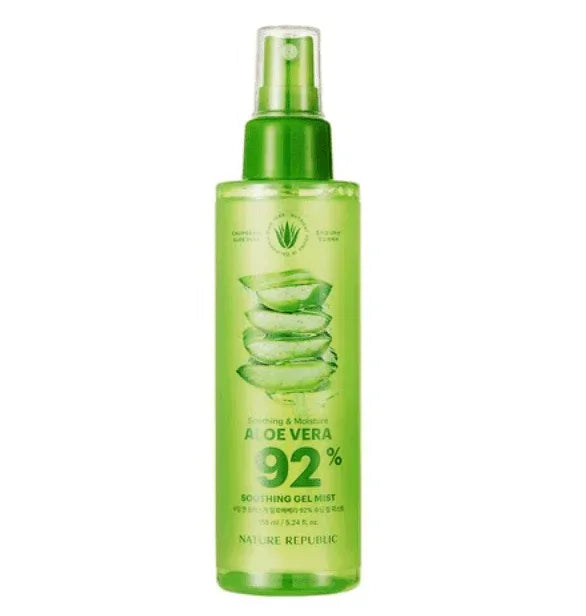 aloe vera gel 92 nature republic Nature Republic, Aloe Vera 92% Soothing Gel Mist, 5.24 fl oz (155 ml)