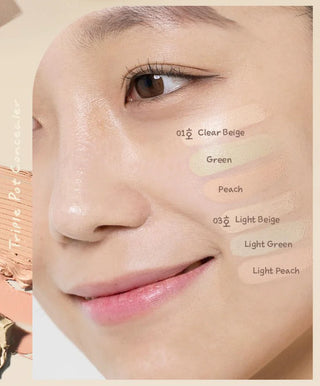 The Saem - Cover Perfection Triple Pot Concealer - 4 Colors