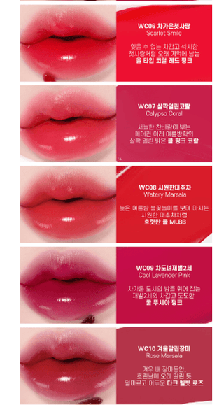 Moolda - Tattoo Fixing Lip Water Tint WC Series - 10 Colors - Koreabe