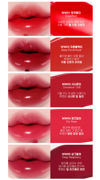 Moolda - Tattoo Fixing Lip Water Tint WW Series - 10 Colors - Koreabe